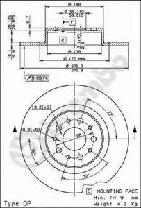 Тормозной диск BREMBO 08.7861.11