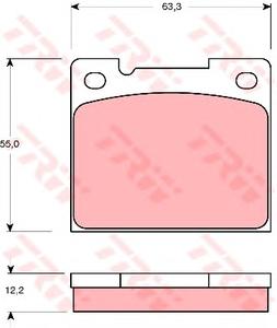 Комплект тормозных колодок, дисковый тормоз TRW GDB1066