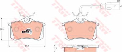 Комплект тормозных колодок, дисковый тормоз TRW GDB1415