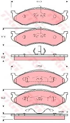 Комплект тормозных колодок, дисковый тормоз TRW