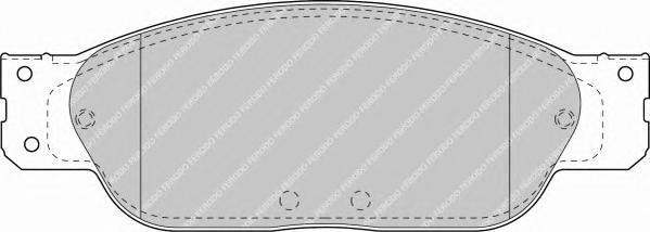 Комплект тормозных колодок, дисковый тормоз FERODO