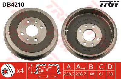 Тормозной барабан TRW DB4210