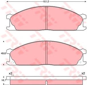 Комплект тормозных колодок, дисковый тормоз TRW GDB1017