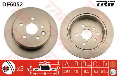 Тормозной диск TRW DF6052