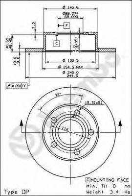 Тормозной диск BREMBO