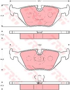 Комплект тормозных колодок, дисковый тормоз TRW GDB1343