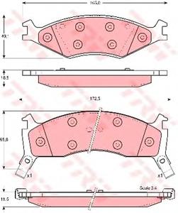 Комплект тормозных колодок, дисковый тормоз TRW GDB3123