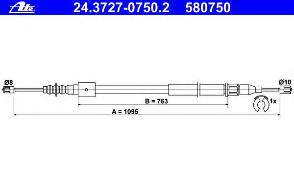 Трос ручника ATE