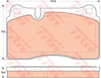 Комплект тормозных колодок, дисковый тормоз TRW GDB1912