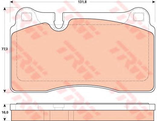 Комплект тормозных колодок, дисковый тормоз TRW