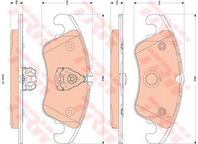Комплект тормозных колодок, дисковый тормоз TRW GDB1833