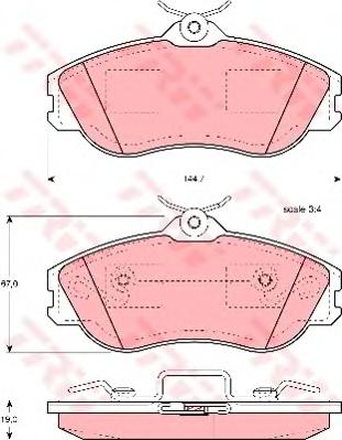 Комплект тормозных колодок, дисковый тормоз TRW