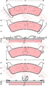 Комплект тормозных колодок, дисковый тормоз TRW GDB4124