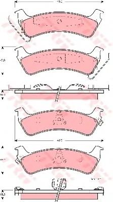 Комплект тормозных колодок, дисковый тормоз TRW