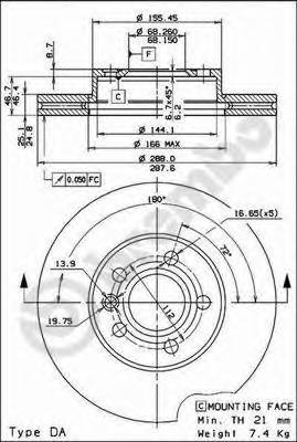 Тормозной диск BREMBO