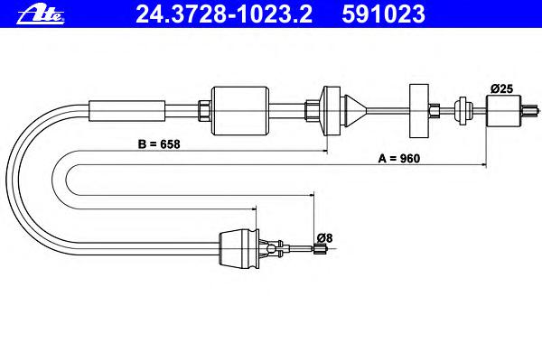 Трос сцепления ATE