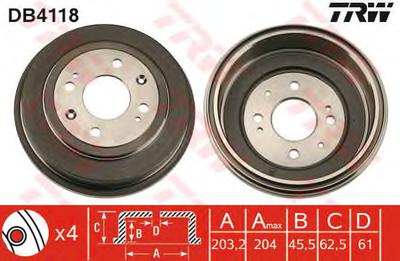 Тормозной барабан TRW DB4118