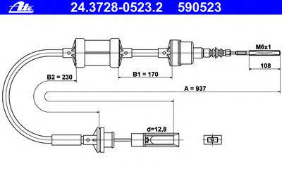 Трос сцепления ATE 24.3728-0523.2