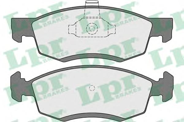 Комплект тормозных колодок, дисковый тормоз LPR