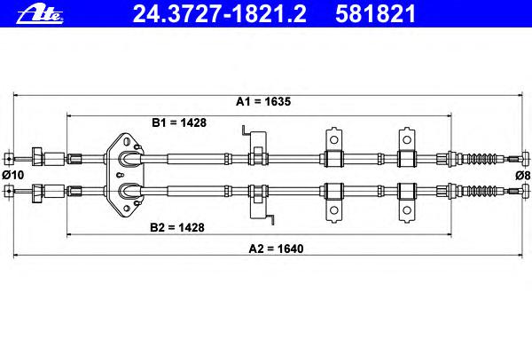 Трос ручника ATE