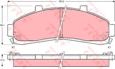 Комплект тормозных колодок, дисковый тормоз TRW GDB4010