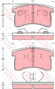 Комплект тормозных колодок, дисковый тормоз TRW GDB3126