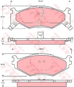 Комплект тормозных колодок, дисковый тормоз TRW GDB1157