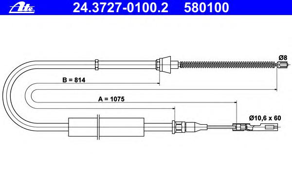 Трос ручника ATE