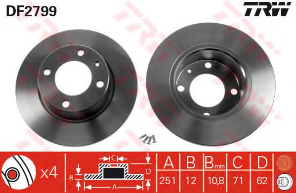 Тормозной диск TRW