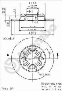 Тормозной диск BREMBO 08.9136.11