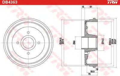 Тормозной барабан TRW