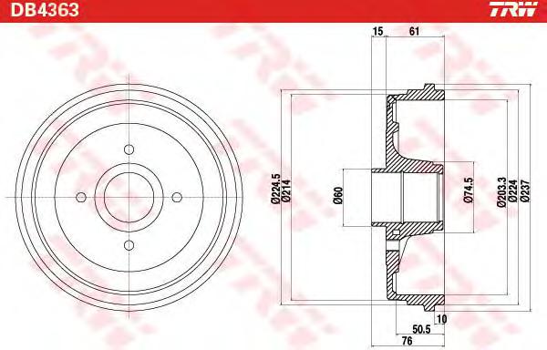 Тормозной барабан TRW