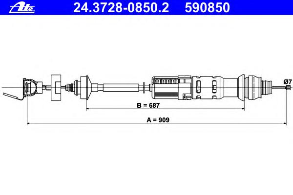 Трос сцепления ATE