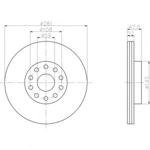 Тормозной диск TEXTAR 98200 0938 0 1