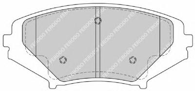 Комплект тормозных колодок, дисковый тормоз FERODO FDB1758
