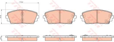 Комплект тормозных колодок, дисковый тормоз TRW GDB3535