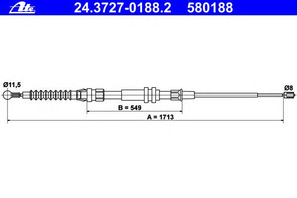 Трос ручника ATE
