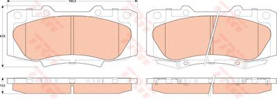 Комплект тормозных колодок, дисковый тормоз TRW GDB3528