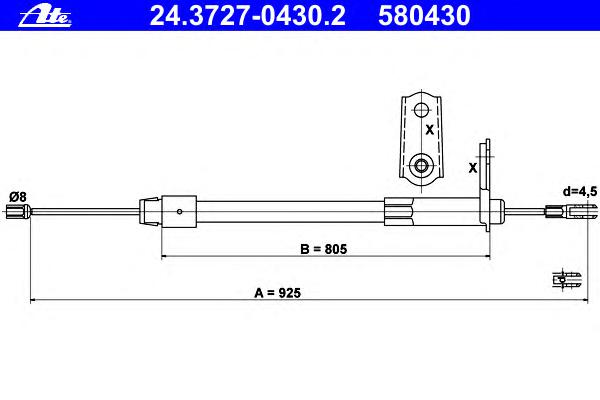 Трос ручника ATE