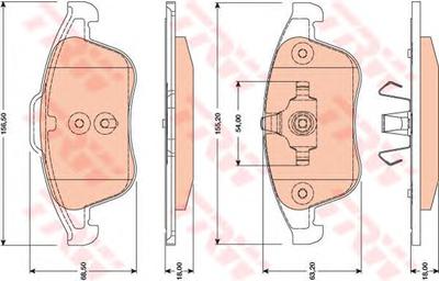 Комплект тормозных колодок, дисковый тормоз TRW GDB1788