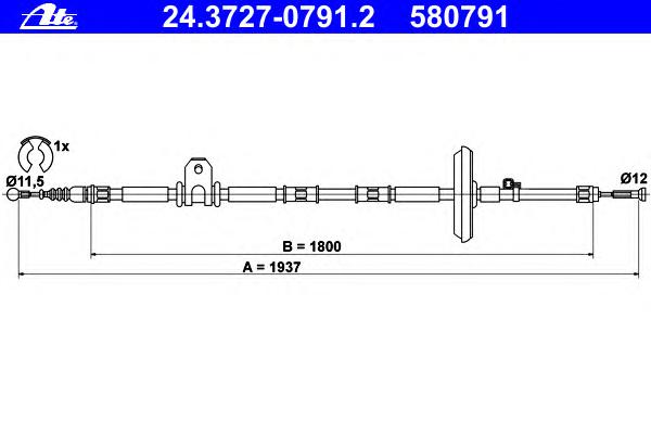 Трос ручника ATE
