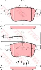 Комплект тормозных колодок, дисковый тормоз TRW GDB1647