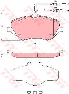 Комплект тормозных колодок, дисковый тормоз TRW GDB1663