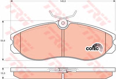 Комплект тормозных колодок, дисковый тормоз TRW GDB1113