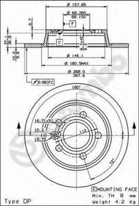 Тормозной диск BREMBO 08.6935.11