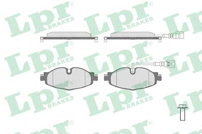 Комплект тормозных колодок, дисковый тормоз LPR 05P1834
