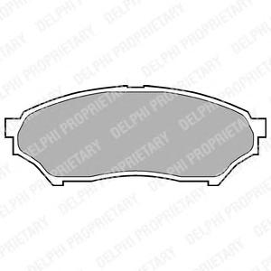 Комплект тормозных колодок, дисковый тормоз DELPHI LP1448