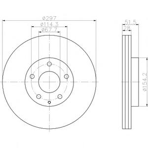 Тормозной диск TEXTAR 98200 2574 0 1