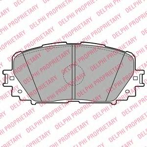 Комплект тормозных колодок, дисковый тормоз DELPHI LP2123