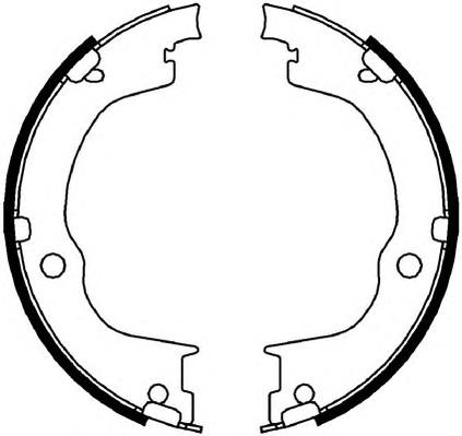 Комплект тормозных колодок, стояночная тормозная система FERODO